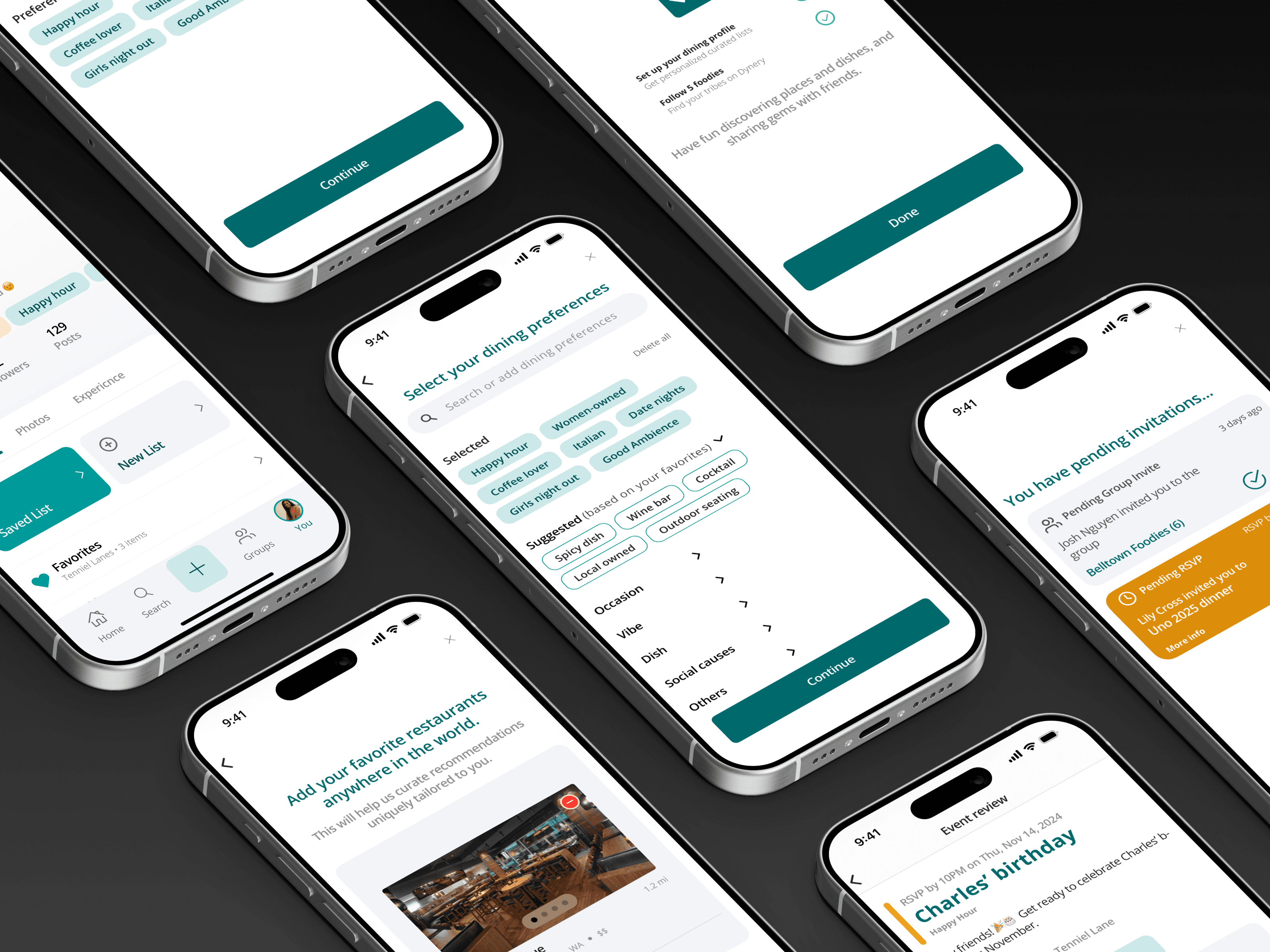 The 2025 onboarding redesign: dining preference screens across three phones